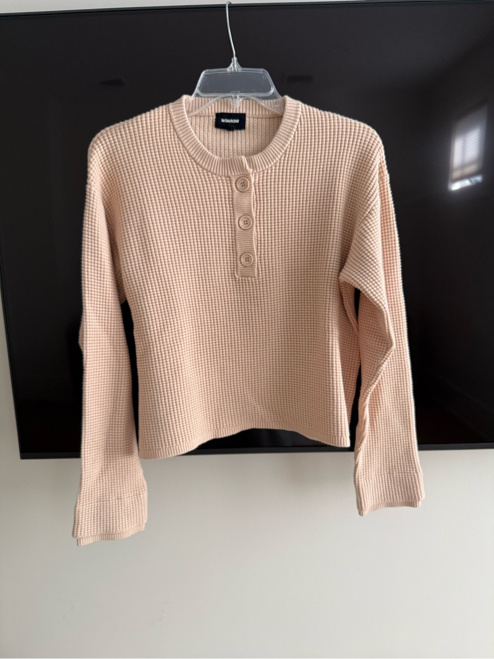 Monrow sz Med thermal long sleeve shirt top